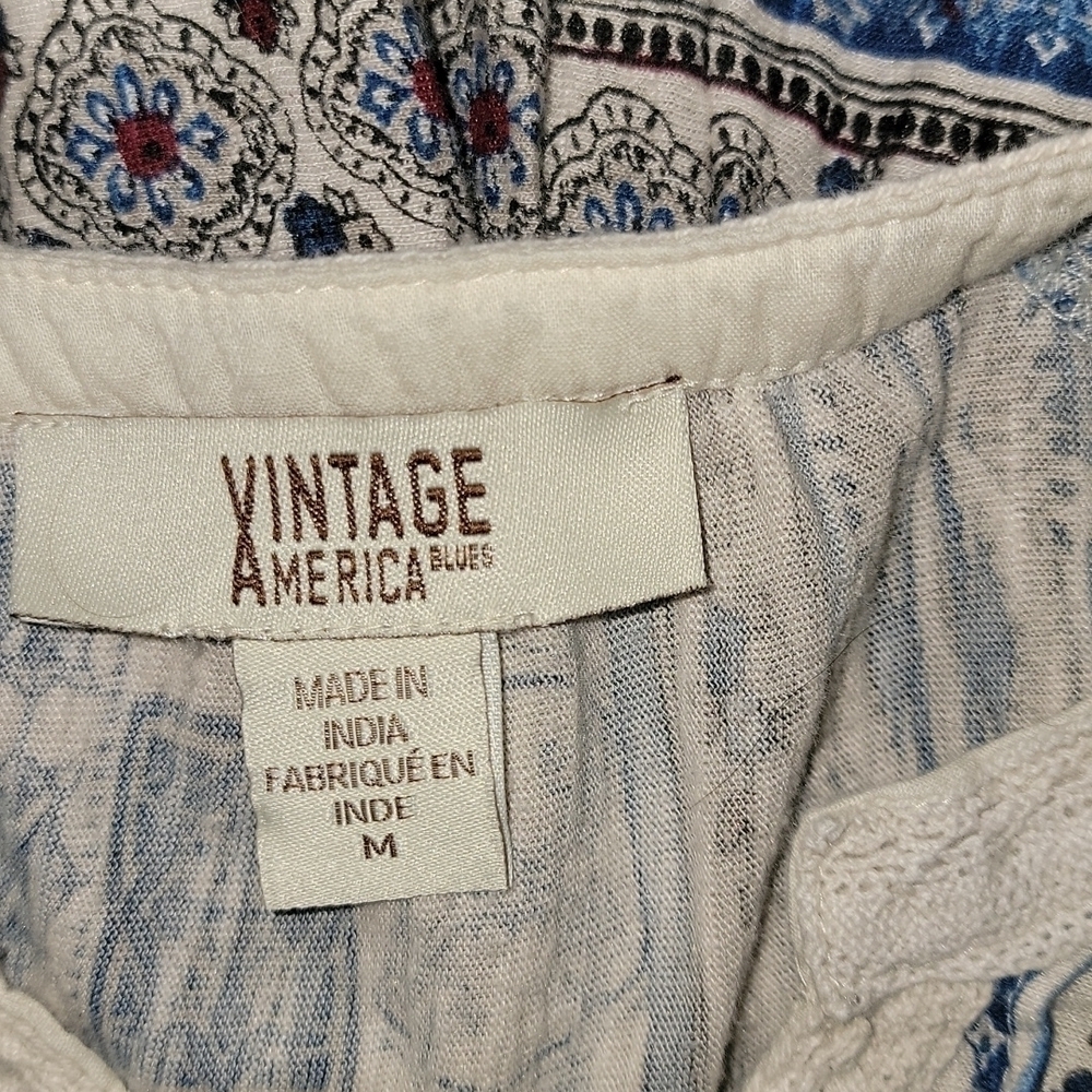 Vintage America Blues Women's Long sleeved Boho Top - Picture 5 of 7